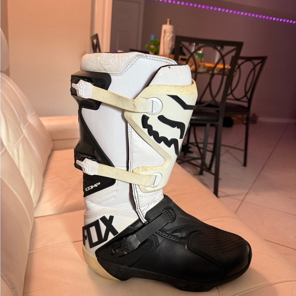 Fox men’s Black and White Motocross Boots